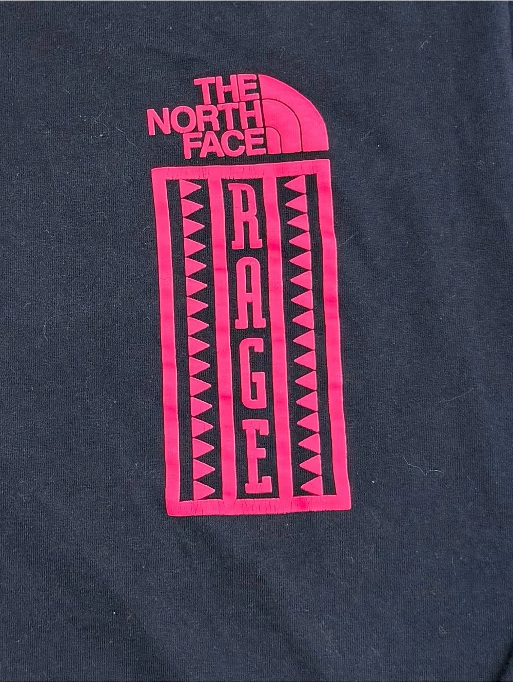 North Face ‘92 Rage Snowboard Black Pink Long Sleeve Pullover Shirt XL - 24 x 27